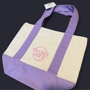 PASTLE PURPLE Trader Joe's tote bag